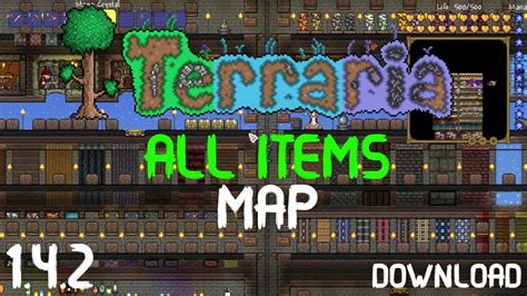 terraria every item map.
